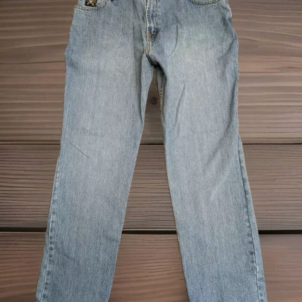 Cinch Black Label Jeans Mens 38x32 Blue Denim Light Wash Western Cowboy Loose